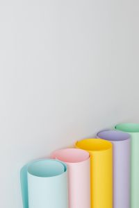 Kaboompics - Colored paper rolls