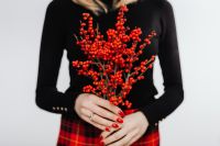 Kaboompics - Woman in Black Turtleneck Holds a Rowanberry Brunch