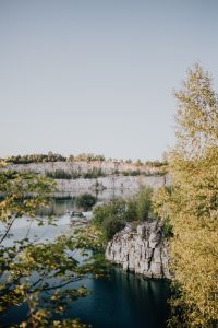 Zakrzówek reservoir, the old limestone quarry flooded with water