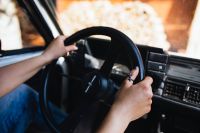 Kaboompics - Female hands on the steering wheel