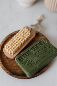 Olive soap - wooden nail brush
