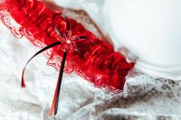 Kaboompics - Red garter close-up