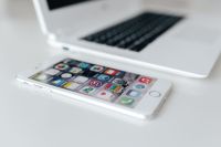 Kaboompics - iPhone and laptop