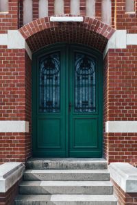 Kaboompics - Green entrance door