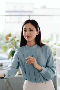 Young Asian Woman At Office