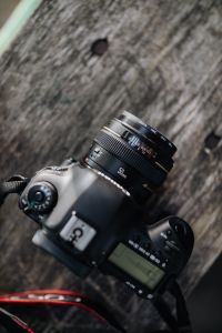 Kaboompics - DSLR camera with lens. Canon Mark IV & Canon 50mm f1.8