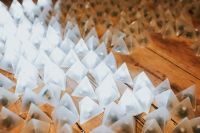 Kaboompics - Little triangle lights on a wooden floor