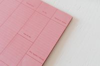 Kaboompics - Pink calendar with planner