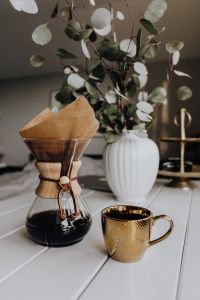 Kaboompics - Chemex Coffee Maker with Gold Cup