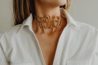 Kaboompics - Necklace CHOKER- gold - golden - jewelry
