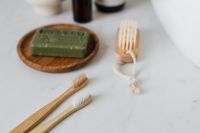 Olive soap - wooden nail brush - bamboo toothbrushes