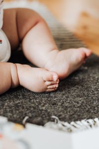 Detail of a newborn baby feet