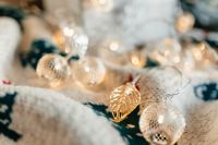 Kaboompics - Christmas lights on a blanket