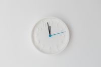 White clock on a wall
