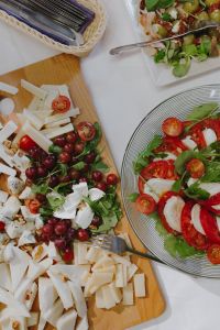 Kaboompics - Cheese, grape, italian caprese salad with mozzarella and tomatoes