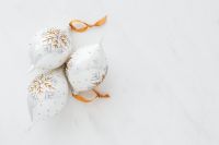 White baubles - Christmas decorations