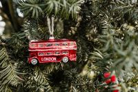 Kaboompics - Christmas tree decoration in the shape of a red London bus