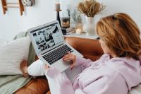 Kaboompics - Woman uses a laptop - working from home - Macbook Air