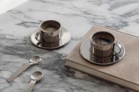 Kaboompics - Arabescato Marble Table - Metal Coffee Cup - Calendar