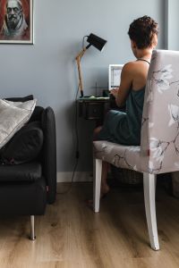 Kaboompics - Businesswoman entrepreneur working on laptop from home office space