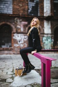 Kaboompics - Portrait of young woman on the street